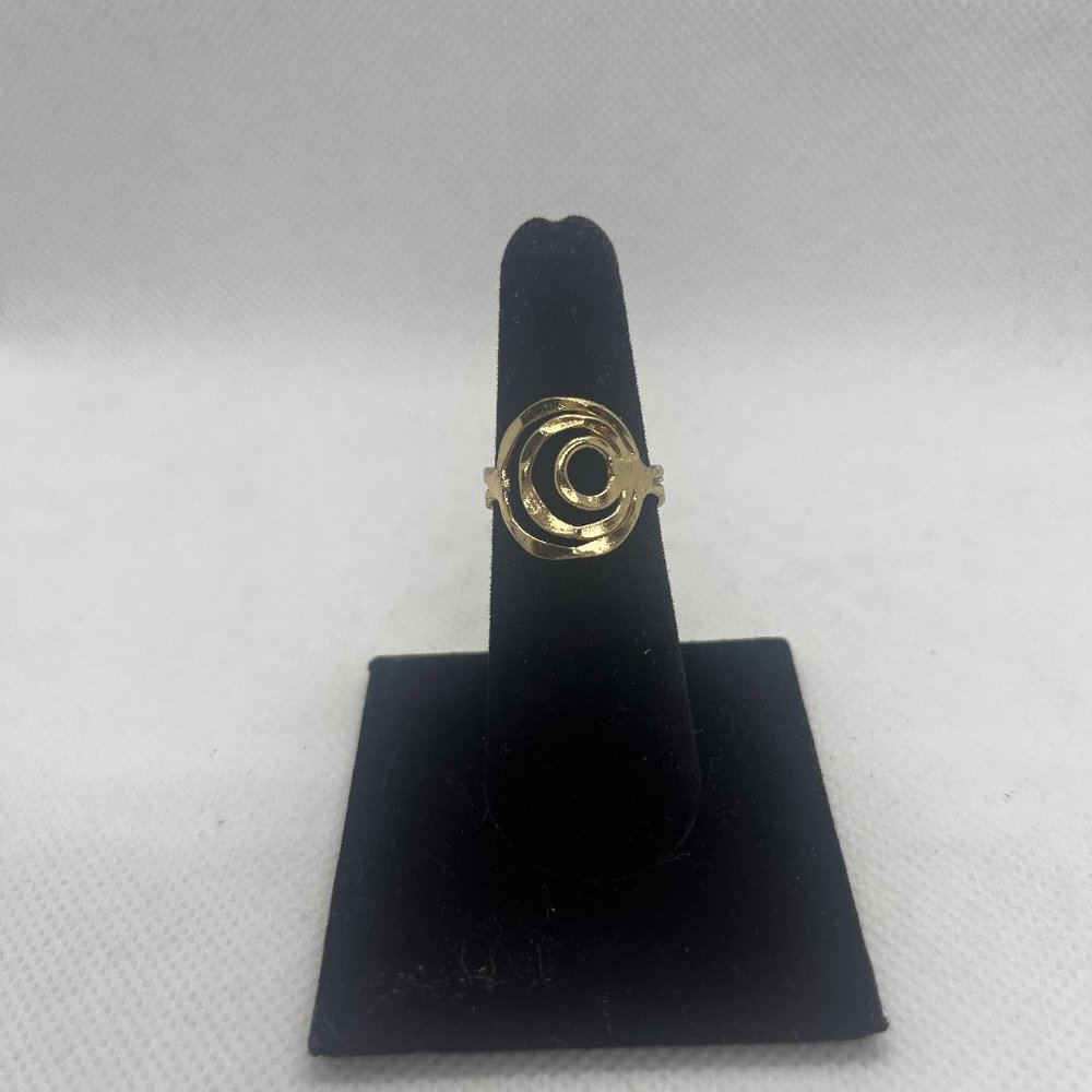 Three Concentric Circles Gold Ring